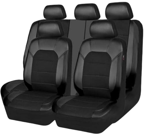 APOINBV Auto-Sitzbezug Komplettset,für Opel Corsa F/Corsa-e MJ22/Corsa Edition/GS Line 2019-2023 2024 2025 PU Leder Auto-Schonbezüge die Vordersitze Rückbank Autositzbezüge Set Auto-Zubehör,A