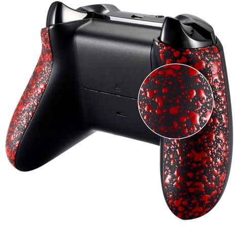 eXtremeRate Grip Cover per Xbox One S X Controller Pannello Laterale Pezzi Ricambio per Xbox One S X Joystick(Model 1708)-Rosso Antiscivolo