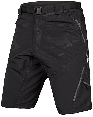 ENDURA Hummvee Short II – Men's Cycling Shorts, Black Camouflage, S