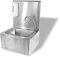 HENDI Waschbecken, mit Kniebedienung, Spülbecken, 1/2  Wasseranschluss, 400x335x(H)200/570mm, Edelstahl 18/0
