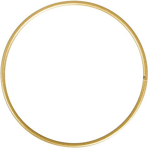 RAYHER HOBBY RAYHER HOBBY Rayher 2505306 Metallring, gold beschichtet, 25 cm ø, Stärke ca. 3,5 mm, Drahtring zum Basteln, für Wickeltechnik, Traumfänger Ring, Makramee Ring, Floristik