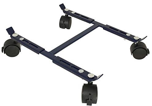 AFP Pflanzenroller Metall, blau für schwere Blumenkübel mit Feststeller, Größe verstellbar, 150 kg Tragkraft/gegen Bodenfrost u. Staunässe