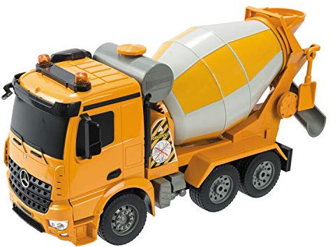 Mondo Motors- Mercedes AROCS betonniere, Camion, Enfants, 63513, Orange, 1:20