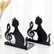 Paire de Serre-Livres en Métal Mignon Presse-Livres Forme de Chat Support de Livres Magazines pour Bureau Maison Chambre Dortoir Enfant Adulte Appui-Livres Étagère de Table Plat Durable