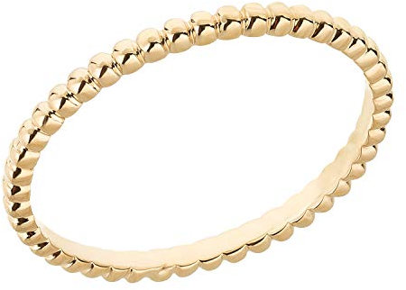 Ardeo Aurum Damenring aus 375 Gold Gelbgold Stapelring Vorsteckring Kugeln schmal Gr. 54