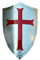 THOR INSTRUMENTS Mittelalterlicher Templer-Rüstungsschild, Kreuzritter-Krieger, Beschützer, Rollenspiel-Schild, rustikale Vintage-Heimdekoration, Geschenke