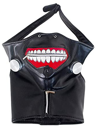 Perücken Tokyo Ghoul Kaneki Ken Perücke Kurze Gerade Silbergraue Synthetische Haare Cosplay Anime Perücken Hitzebeständigkeit Faser Tokyo Ghoul Nur Maske