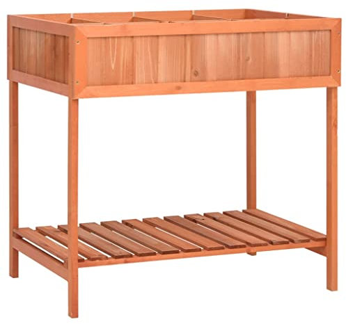 vidaXL Tannenholz Massiv Pflanzgefäß für Kräuter Hochbeet Pflanzbeet Gemüsebeet Blumenbeet Pflanzkasten Blumenkasten Frühbeet 80x60x80cm