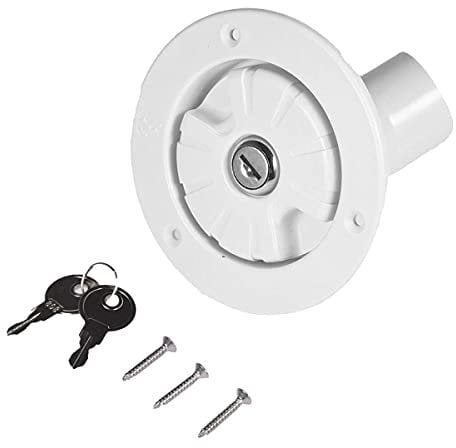 Bekasa Bouchon de remplissage d'eau avec serrure à gravité, entrée d'eau par gravité pour caravane, bateau, accessoires verrouillables, avec noyau intérieur en acier inoxydable pour camping-car et