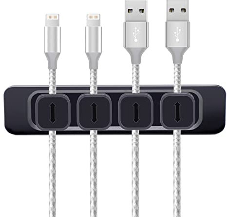 OYE Cable Clips Organizer Magnetic Cable Management Clips Cord Organizer Self Adhesive Sticky for All Wires, Desk Wall Desktop Cord Office Home USB Cable Power Wire Mouse Cable, Black