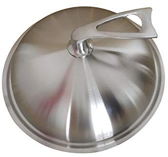HEAVY Cloche Steak, Cloche INOX Alimentaire, Cloche Plancha, Cloche Plancha INOX, Dôme de Fonte de Fromage (Color : Silver, Size : 33cm)