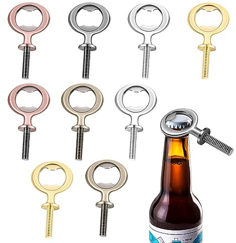 Woodpool 10 StüCke Metall FlaschenöFfner Rohlinge Edelstahl FlaschenöFfner EinsäTze Satz Gewinde BieröFfner Hardware