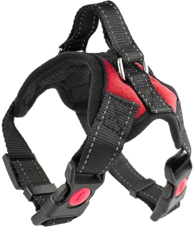 KCT No Pull Dog Harness Extra Small Red - Soft Padded Adjustable Vest Easy Control