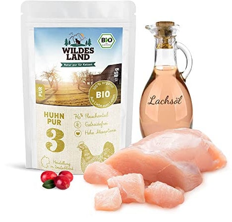 Wildes Land Nassfutter für Katze, Huhn, 12 x 85 g