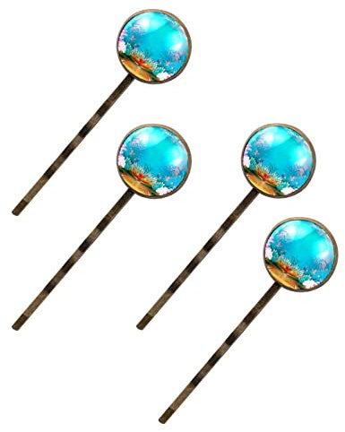 Pinces à cheveux tendance en forme de corail, étoile de mer - Fabriquées à la main - Jolies barrettes à cheveux en métal - Accessoires pour cheveux