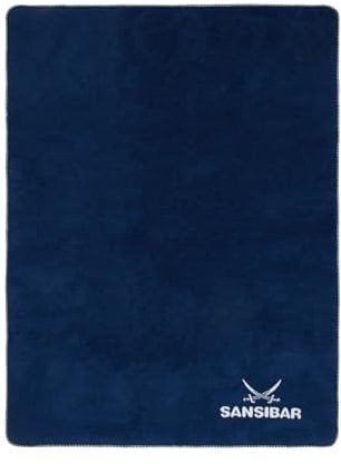Sansibar Jacquard Wohndecke Doubleface, wärmend und flauschig-weich, Plaid aus Baumwollgemisch, 150x200 cm (Blau)