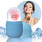 RoseFlower Ice Roller, Ice Roller Gesicht eis Gesichtsroller, Eisroller Gesicht Auge Massagegerät - Schrumpft Poren, Anti-Falten, Reduziert Schwellungen, Verbessert die Hautelastizität - Blau
