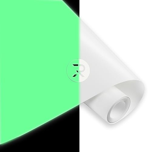 HTVRONT Glow in The Dark HTV Vinyl - 12 x 8ft Heat Transfer Vinyl for Shirts, Glow in The Dark HTV Luminous Iron on Vinyl - Easy to Cut & Weed (Yellow-Green)