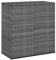 JUNZAI Garten-Kissenbox, Gartenbox, Auflagenbox, Gartenschrank, Balkonschrank, Aufbewahrungsbox, Gartenkiste, Balkon Schrank, Outdoor Box, PE Rattan 100x49x103,5 cm Grau