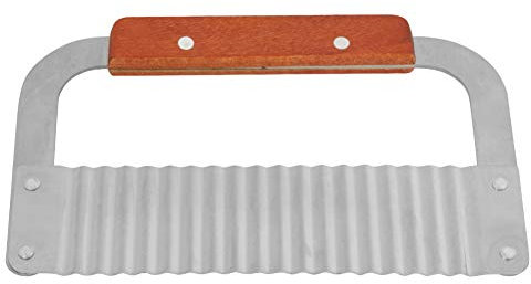 TOPINCN Seifenschneider, Edelstahl-Seifenschneider Crinkle Wachsschneider Wellenschneider Schneidwerkzeug mit Hartholzgriff für Seifenlaib Gemüsekerzenwachskuchen