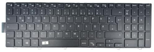 T-ProTek Teclado negro alemán compatible con Dell Inspiron 15-5000
