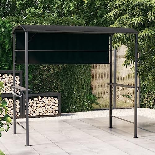 Gazebo per esterni, Gazebo per barbecue, Tende da sole stagionali facili da montare, Tende da sole con protezione UV,Gazebo con Tetto 220x110x200 cm Antracite