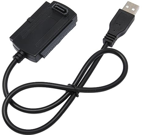 USB 2.0 To IDE SATA Adapter, Heat Exchange Hard Drive Adapter Kit Plug and Play 3 Use US Plug 100‑240V for Home