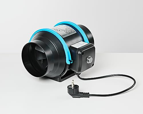 Schiller SF125 Silent 200/250 m³/h – Rohrventilator - 2 Geschwindigkeitsstufen - AC - 125mm Flansch - Grow - Box Abluft