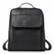Sasi Kedi Midnight Black Vegan Leather Laptop Backpack – 14 Inch Convertible Crossbody Work Bag for Women & Men, Lightweight Stylish City Rucksack