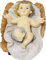 FADEDA 2X Jesuskind mit Barren/Höhe:7 cm/handbemalt/detailgetreue Krippen Figuren - Weihnachten Tisch Dekoration Krippe Zubehör