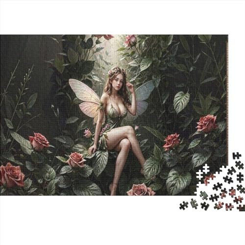 Fairies Puzzles 1000 Teile,Flower Wings Puzzle Für Erwachsene, Impossible Puzzle, Geschicklichkeitsspiel Für Die Ganze Familie,Puzzle Farbenfrohes,Puzzle-Geschenk 1000pcs (75x50cm)
