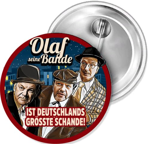 Sammys Shirt Store Olaf Seine Bande-Deutschlands größte Schande Button 38 mm