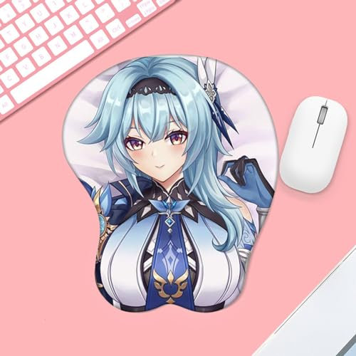 WreGmgg Individuelles 3D-Mauspad Mit Handgelenkauflage Mauspads,Anpassen Gaming Mauspad Mit Gelkissen Genshin Impact (Eula)
