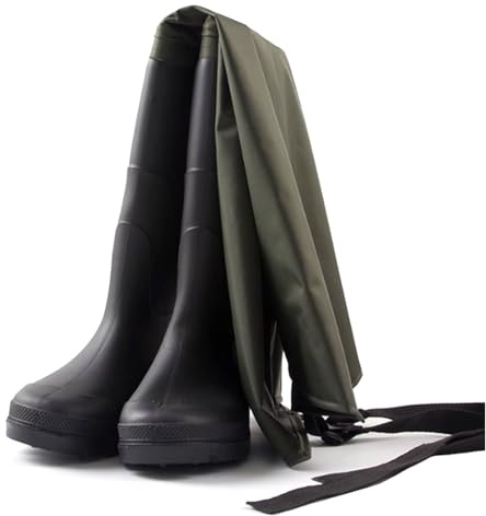 Stivali A Coscia da Pesca Trampolieri da Pesca con Anca Alta al Ginocchio da uomo-80 cm, Trampolieri da Pesca con Anca coltivata da Caccia, Suola Oxford Resistente all'Usura