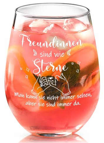 Joymaking Weinglas Geschenke für Freundinnen, Freundschaftsgeschenke, Geburtstagsgeschenk für Freundin, Mädelsabend Geschenke, Geschenk Freundin Kleinigkeit, Geschenk Beste Freundin 17oz
