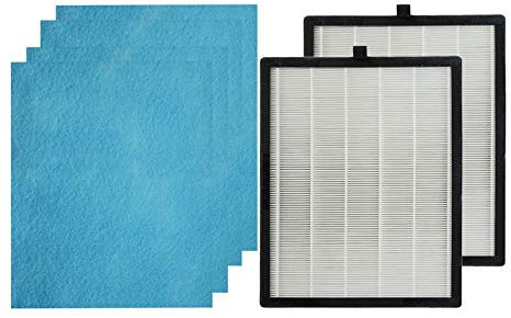 PUREBURG c Replacement H13 HEPA Filter Set Compatible With electriQ EAP260HC Air Purifier, H13 4-Stage Filtration Activated Carbon Air Clean Dust VOCs Odor