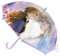 Disney Eiskönigin Stockschirm Regenschirm Bubble Schirm Anna und Elsa Schrim durchsichtig Fiber Glas 71 cm (Eiskönigin 3)