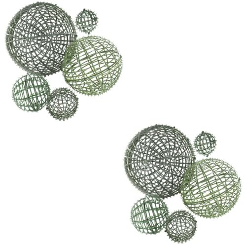 Alipis 10 STK Blumenarrangement Kugelrahmen Blumenarrangementhalter Kunststoffrahmen Girlande Grasballrahmen Faux-Ball-Rahmengestell künstlich Kranz Kindergarten 3D Buchsbaum