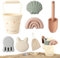 coolable Lot de 6 Jouets de Plage, Jouets de Plage en Silicone pour Enfants, Jeu de Seau de Sable, Modèle animal (Rainbow)