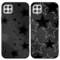 Foonary 2 Pack Black Print Phone Case Compatible with Samsung Galaxy A12 4G 6.5, Slim Soft Silicone with Fashion Star Design Aesthetics Pattern Cases, Shockproof Bumper Protector Cover