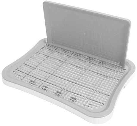 Hundetrainings Toilette Wand, Individuelles Design Hunde Trainingstablett, Netz Design, Leicht zu Reinigen, Hundetoilette, Kaubeständig, Tragbares Welpen Töpfchen (White)