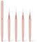 Lusofie 5 Stück Dünn Nageldesign Pinsel Nagel Liner Pinsel Set Fineliner Nailart Pinsel Detail Maniküre Pinsel Dünne Nagelpinsel Set für Gestreifte Linien Gel Malerei (7/9/11/15/25 mm, Gold)