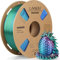 LANDU Silk Tri-Color PLA Filament 1.75mm 1Kg, Triple Color Silk PLA Filament, Rainbow PLA Filament, Neatly Wound 3D Printer Filament, 3 in 1 Multi Color Filament +/-0.02mm, Red Blue Green