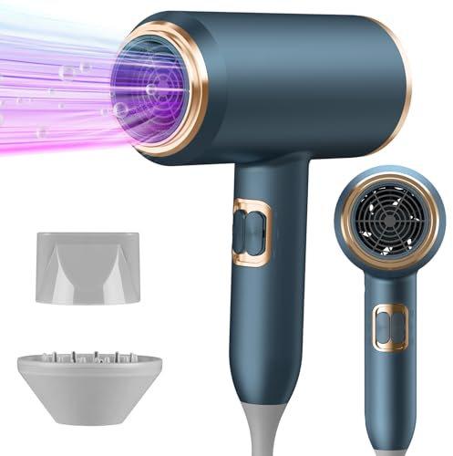Haartrockner, 2400W Föhn Haartrockner, Schnelltrocknen Hair Dryer, Salon Haarfön mit Heiß-/Kalttaste, Ionischer Haartrockner, Ionen Haartrockner mit Diffusor und Stylingdüse