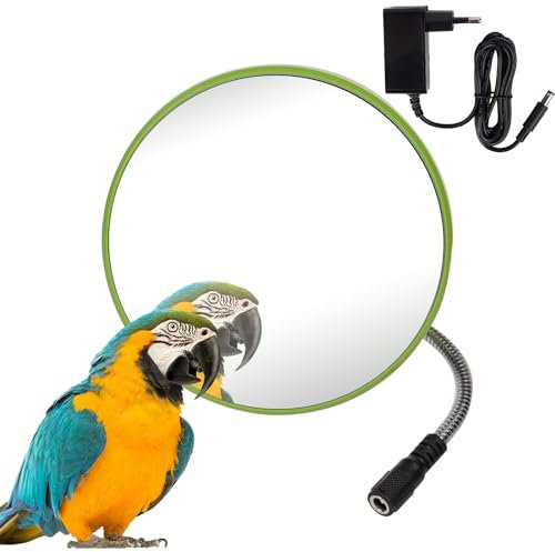 MUALROUS Cage à Oiseaux Chauffage Chauffe-Oiseaux avec Miroir Et Corde Anti-Morsure 18W Coussin Chauffant pour Oiseaux Cage à Oiseaux Plaque Chauffante pour Perruches Perroquets Calopsittes Conure