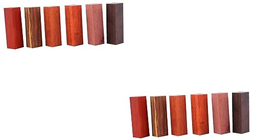 KONTONTY 2sets Unique DIY Pen Blank Material Wood Blank for Turning Art Craft Accessory 6pcs*2