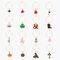 OOTSR 16pcs Wine Glass Charms, Wine Glass Markers for Halloween Christmas, Drink Labels for Wine Tasting Party Decorations, Identifier Charms for Stem Glasses Cups