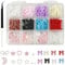 500 PCS Nail Charms 3D Bow Nail Charms Love Nail Rhinestones Nail Gems Rhinestones for Nails Nail Pearls Nail Art Gems Bow Charms for Nails Gems for Nails for Women Girls Nail DIY Accessories