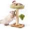 MEWOOFUN Scratching Post With Bed, Small Tree for Indoor Cats, Nature Sisal Scratcher With Plush Perch for Kitten & Large Cats, Toys Tower With Balls, Stable Stand (Green, 64CM)