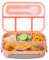 anyìshwu Porta Merenda Scuola con 4 scomparti Portamerenda in Bambini Pranzo Launch Box - Porta Pranzo Riscaldabile,Schiscetta Pranzo per Bambini, Scuola, Ufficio e Viaggio, BPA Free